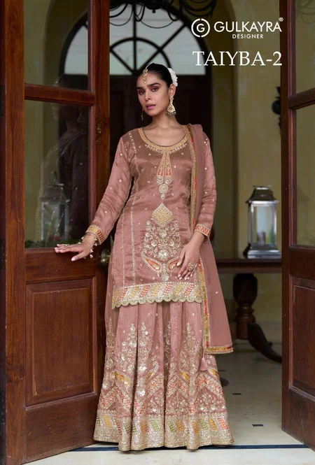 Taiyba Vol 2 By Gulkayra Shimmer Silk Readymade Suits Wholesale Price In Surat
